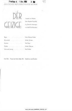 Der Geizige