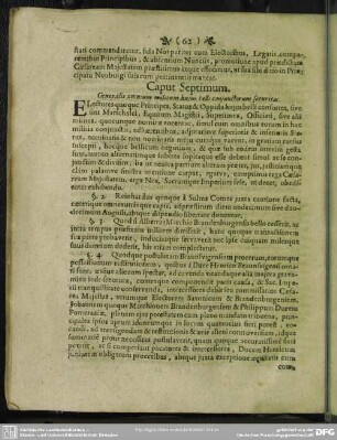 Caput Septimum. Generalis omnium militum hujus belli conjunctorum securitas