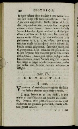 Cap. IV. De Ventis