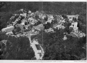 Gesamtansicht des Landeskrankenhauses und der Medizinischen Fakultät in Homburg