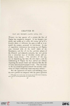 Chapter III: Past and Present - Santa Lucia, etc.