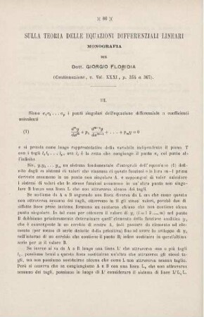 Sulla teoria delle equazioni differenziali lineari. [Fortsetzung]