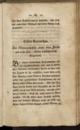 Eilftes Kapitelchen.
