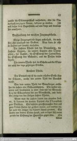 Beschreibung der weichen Zeugungstheile