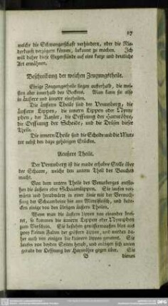 Beschreibung der weichen Zeugungstheile