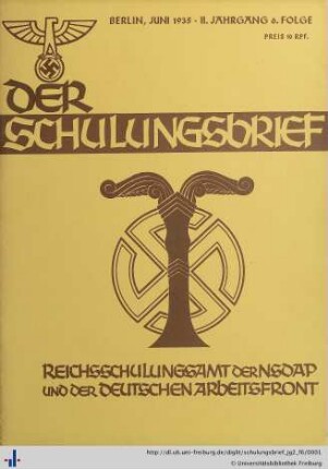 II. Jahrgang, Folge 6: Der Schulungsbrief