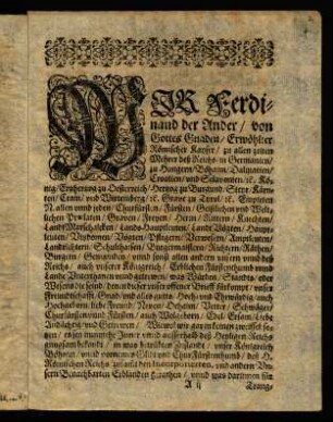 2r-7v, Edictal Cassation und Annulation, mit angeheffter Protestation...
