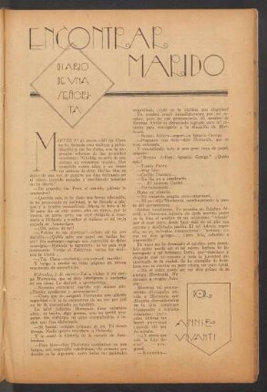Encontrar marido : Diario de una señorita. - [Ilustraciones de Mario López]