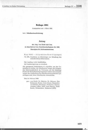 Beilagen 2501-3000: Anträge, Anfragen, Gesetzentwürfe