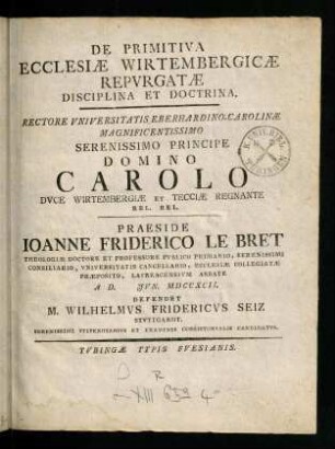 1-77, De Primitiva Ecclesiae Wirtembergicae Repurgatae