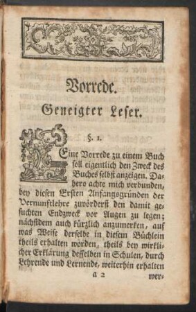 Vorrede. Geneigter Leser