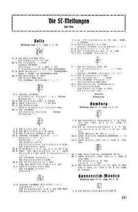 Die SC-Meldungen Juli 1934