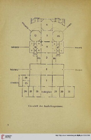 Grundriß der Ausstellungsräume