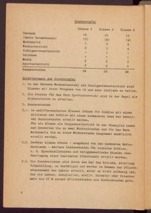 Stundentafel