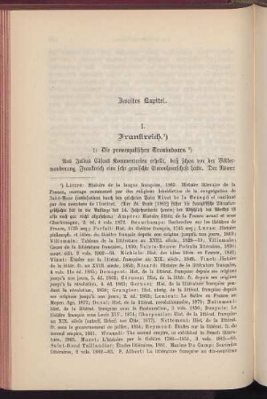 1) Die provenzalischen Troubadours.