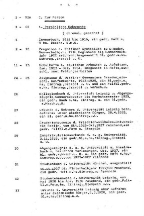 1 - 92a, I. Zur Person