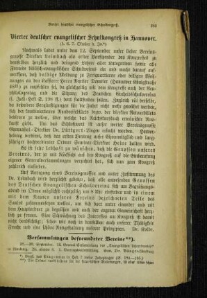 Vierter deutscher evangelischer Schulkongreß in Hannover : (5. 6. 7. Oktober d. Js.)