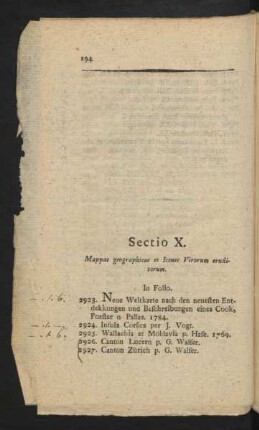 Sectio X. Mappae geographicae et Icones Virorum eruditorum