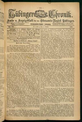 4. Oktober (Nro. 231) - 9. Oktober (Nro. 236)
