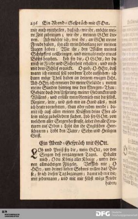 Ein Abend-Gespräch mit Gott