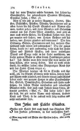 Von Josua und Calebs Glauben