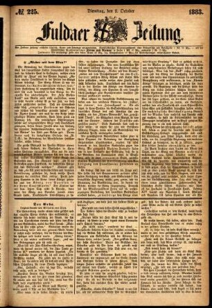 Ausgabe vom Dienstag, den 02. Oktober 1883.