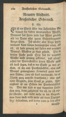 Neunter Abschnitt. Aeußerlicher Gebrauch.