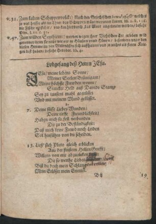 Lobgesang deß Herrn Jesu.