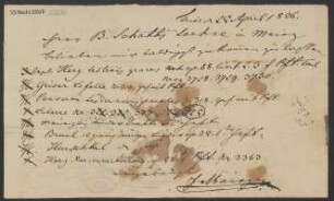 Brief an B. Schott's Söhne : 25.04.1836