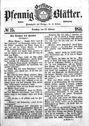 No. 25, Dienstag,den 25. Februar