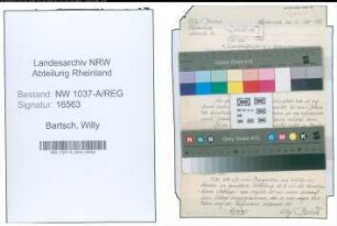 Entnazifizierung Willy Bartsch , geb. 00.00.0000 ()
