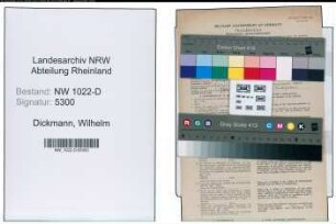 Entnazifizierung Wilhelm Dickmann , geb. 03.06.1891 (Arbeiter)