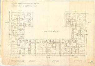 Fischer, Theodor; München, Alte Heide; Wohnanlage "Alte Heide" - Grundriss 2. OG