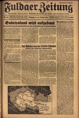 Ausgabe vom Mittwoch, den 12. Oktober 1938.