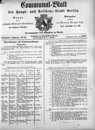 1877,29: No. 29, 22. Juli 1877