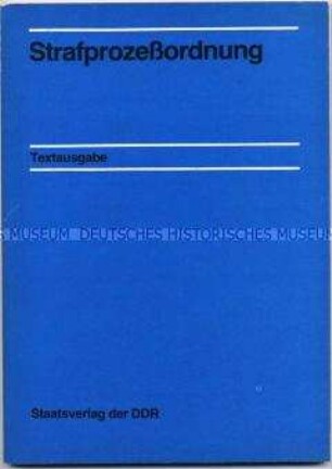 Strafprozessordnung der DDR