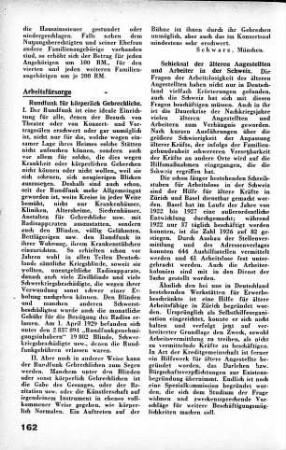 Schicksal der älteren Angestellten und Arbeiter in der Schweiz [Arbeitsfürsorge]