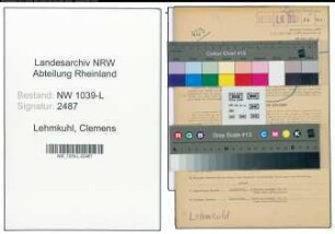Entnazifizierung Clemens Lehmkuhl , geb. 02.04.1903 (Angestellter)