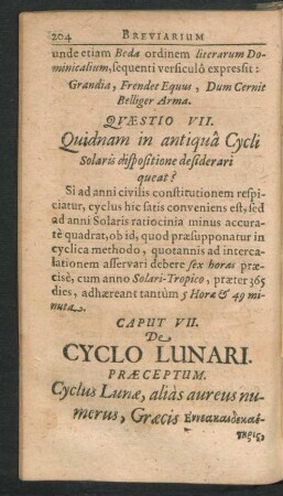 Caput VI. De Cyclo Lunari.