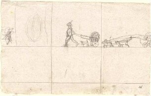 Gärtner, Friedrich von; Frühe Zeichnungen - Jagdszene (Studie)