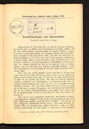 Kartoffelzüchtungs- und Anbauversuche