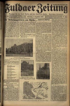 Ausgabe vom Dienstag, den 03. Dezember 1929.