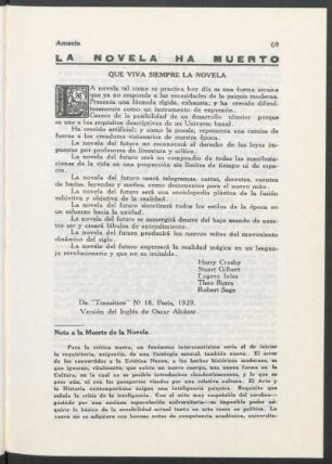 La novela ha muerto : que viva siempre la novela