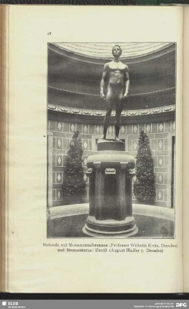 Rotunde mit Monumentalbrunnen und Bronzestatue "David"