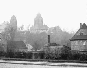 Eilenburg, Ansicht Burgberg mit zwei Bergfrieden