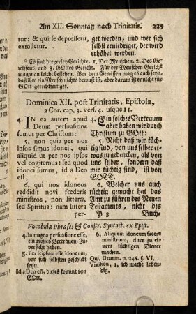 229-241, Am XII. Sonntag nach Trinitatis; Am XIII. Sonntag nach Trinitatis