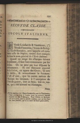 Seconde Classe Contenant L´Ecole Italienne