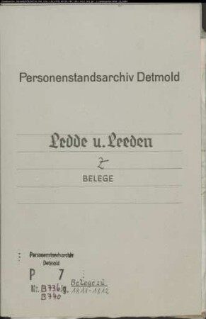 Belegakte zum Heiratsregister 1811 der Mairie Ledde