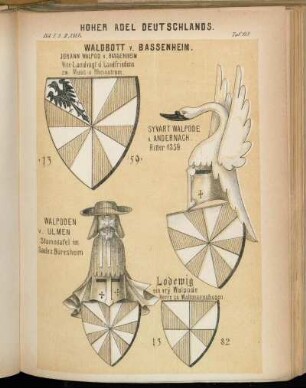 Taf. 113. Waldbott v. Bassenheim. Johann Walpod v. Bassenheim - Syvart Walpode v. Andernach. - Walpoden v. Ulmen - Lodewig ein vry Walpode