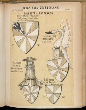 Taf. 113. Waldbott v. Bassenheim. Johann Walpod v. Bassenheim - Syvart Walpode v. Andernach. - Walpoden v. Ulmen - Lodewig ein vry Walpode